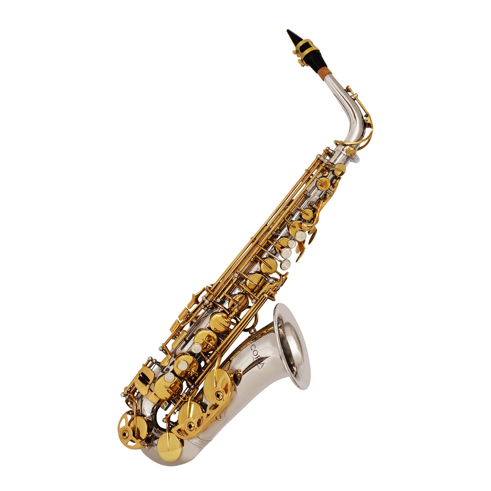 Saxofón Alto Niquelado / LLaves Doradas