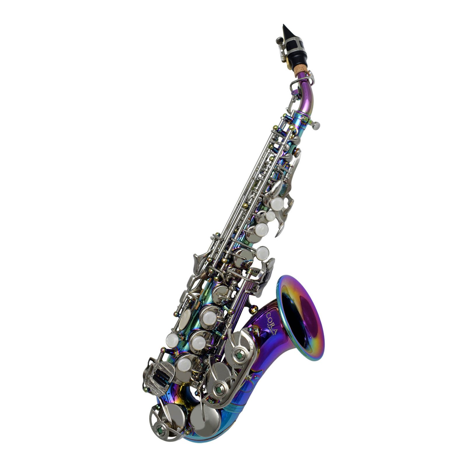 Saxofón Soprano Curvo Iridiscente
