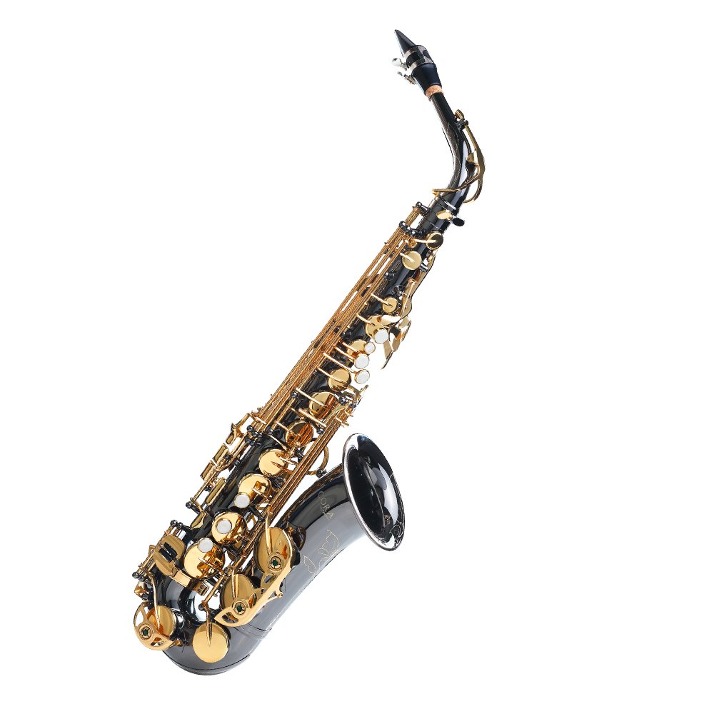 Saxofón Alto Negro Perla/Llaves Doradas