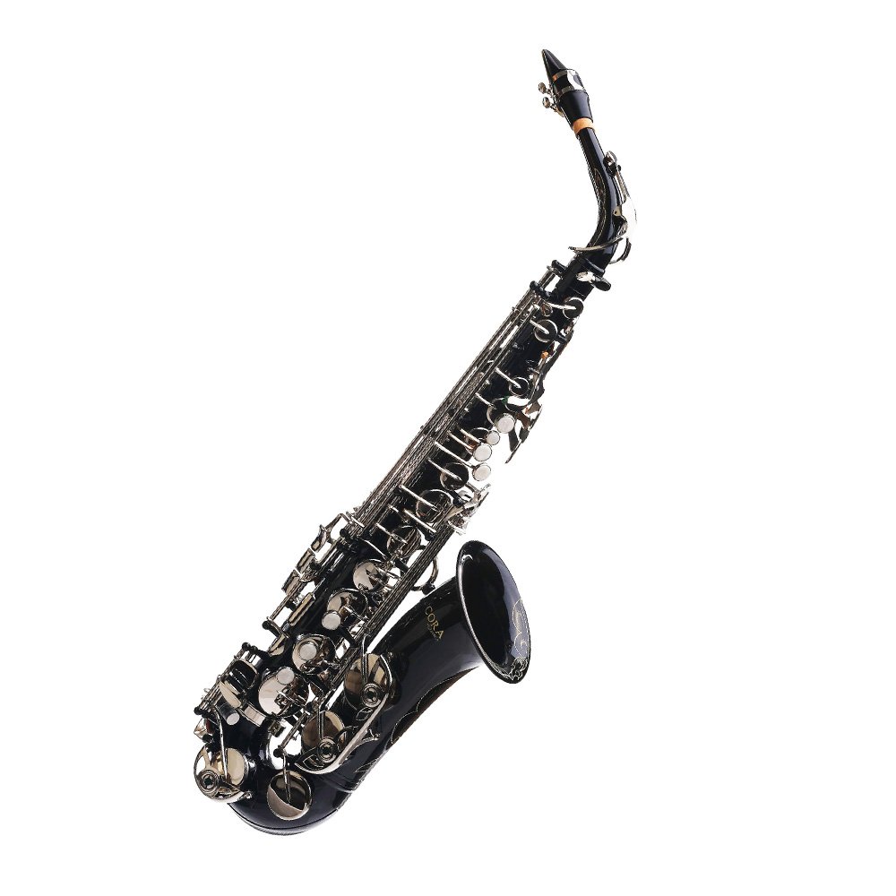 Saxofón Alto Negro/Llaves Plateadas