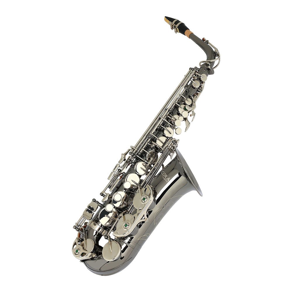 Saxofón Alto Negro Perla/llaves Plata Cora By L. America